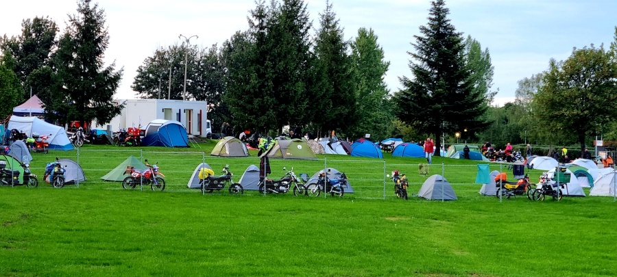 Motocykliści z Holandii na Campingu Sudety