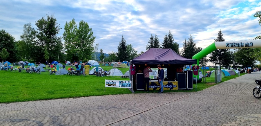 Motocykliści z Holandii na Campingu Sudety