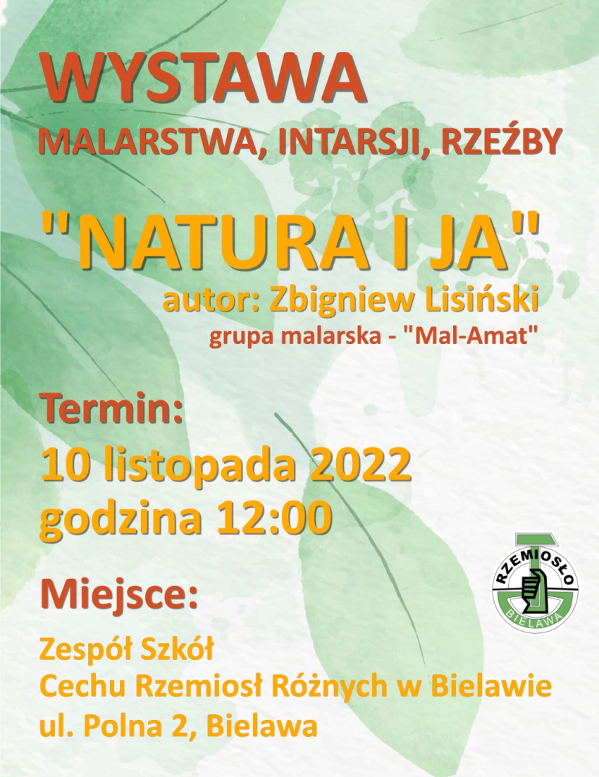 Plakat z informacjami na temat wydarzenia