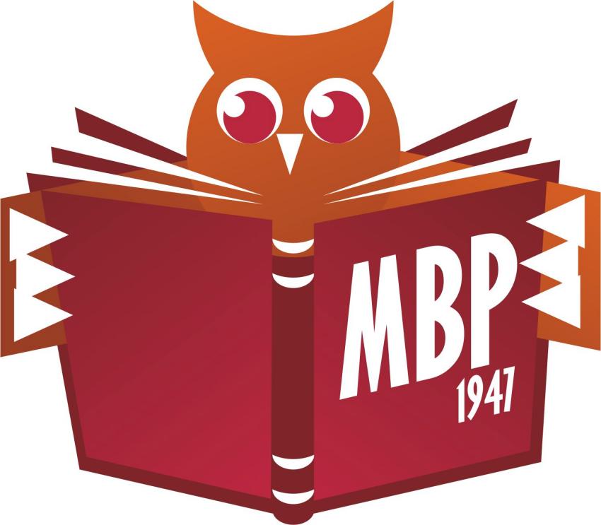 Sowa czytająca książkę - nowe logo Miejskiej Biblioteki Publicznej w Bielawie