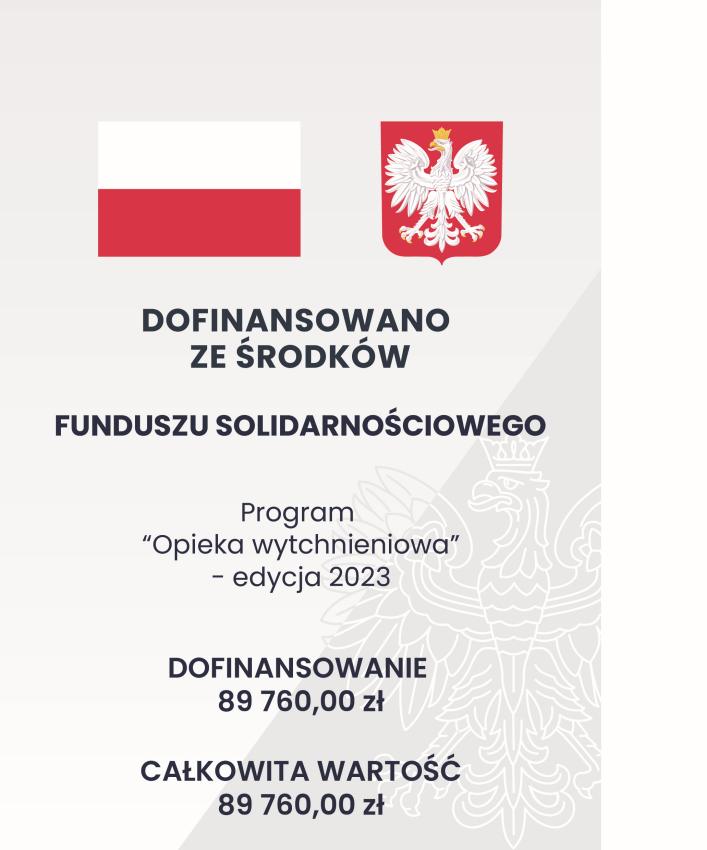 Plakat informacyjno-promocyjny z flagą i godłem RP