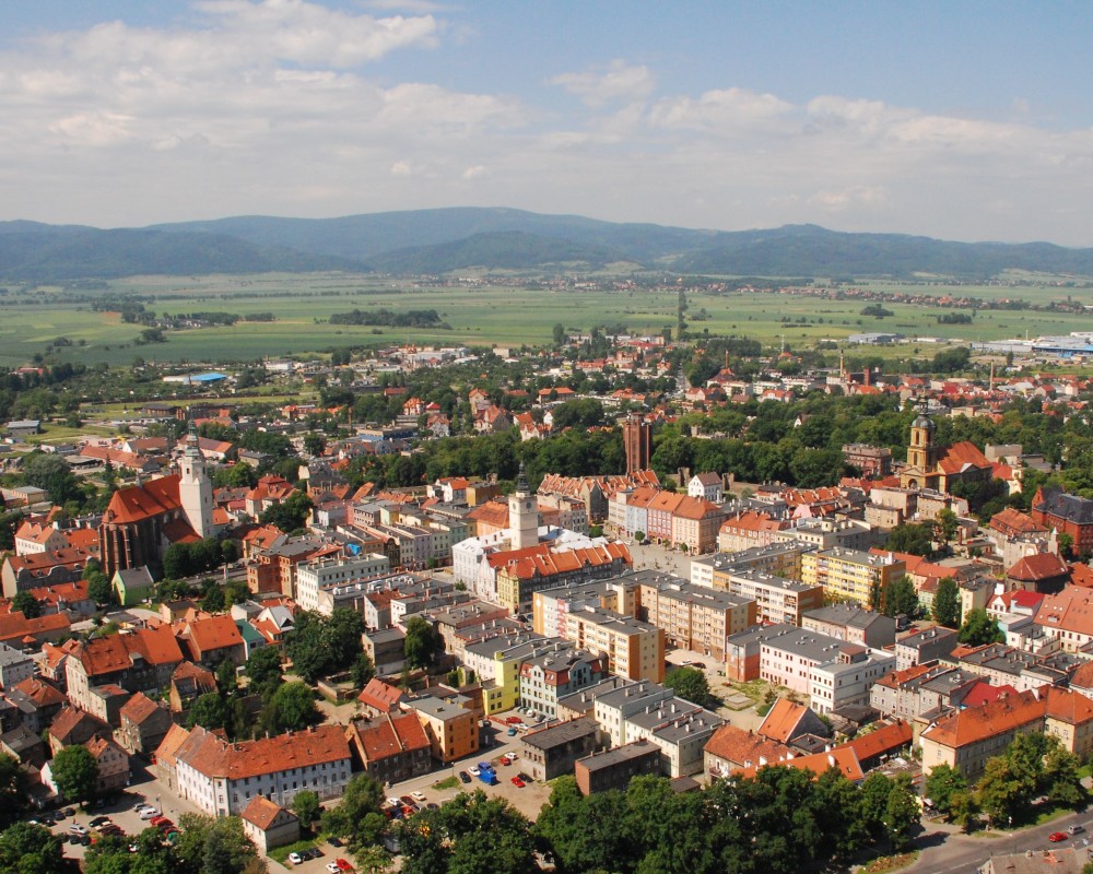 Panorama miasta z lotu ptaka