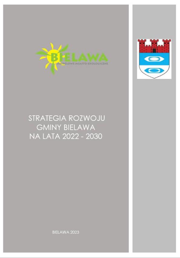 Okładka nowej Strategii Rozwoju Gminy na lata 2022 - 2030