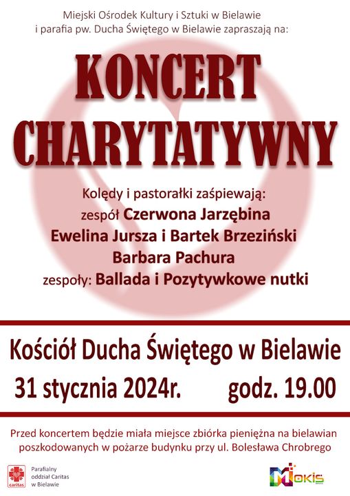 Koncert charytatywny - afisz