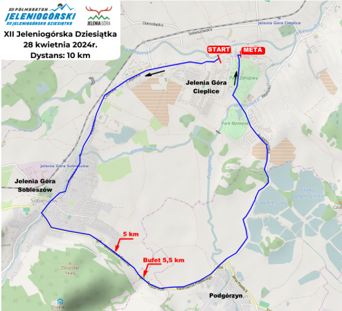 Półmaraton - trasa 10 km