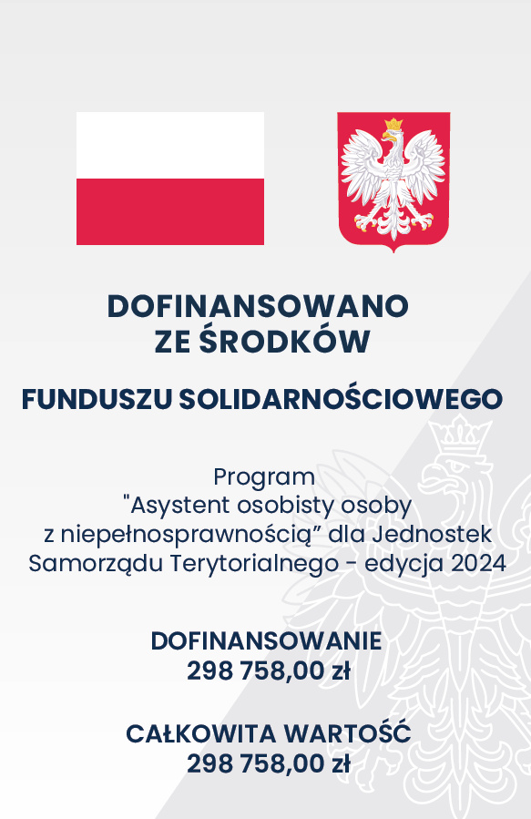 Plakat informacyjno - promocyjny programu asystent osobisty osoby z niepełnosprawnością - edycja 2024