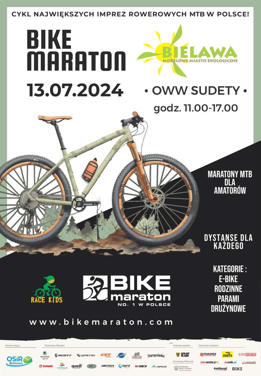 BIKE MARATON - afisz z informacjami