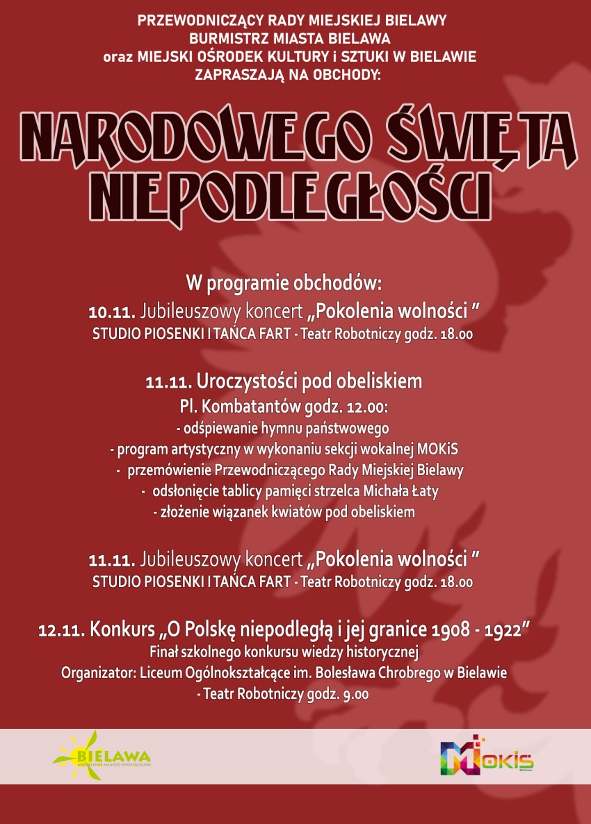 Obchody Narodowego Święta Niepodległości - afisz