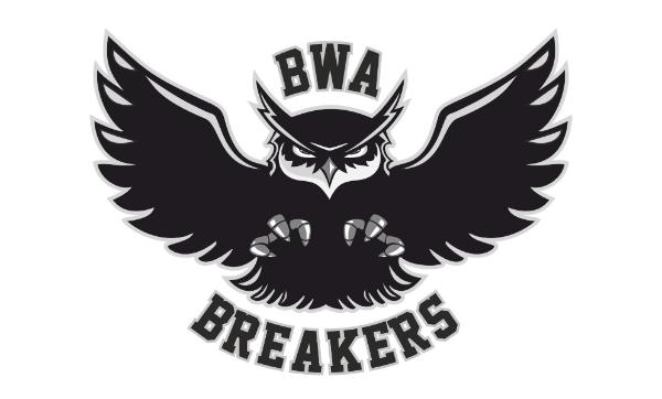 Logo BWA BREAKERS - czarna sowa z rozpostartymi skrzydłami