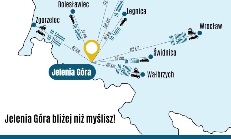 Jelenia Góra bliżej niż myślisz - mapka