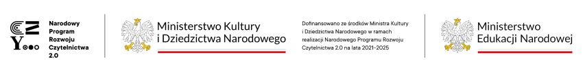 Logotypy Narodowego Programu Rozwoju Czytelnictwa 2.0 na lata 2021-2025