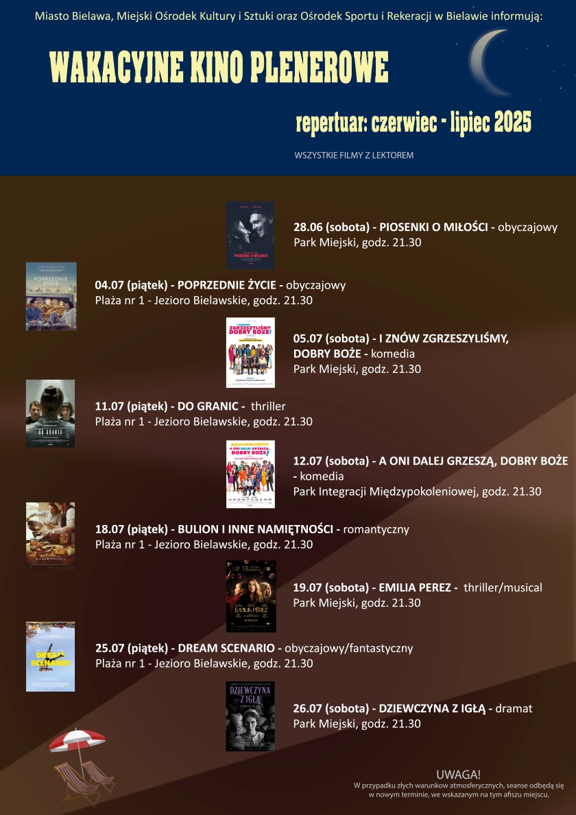 Afisz z informacjami