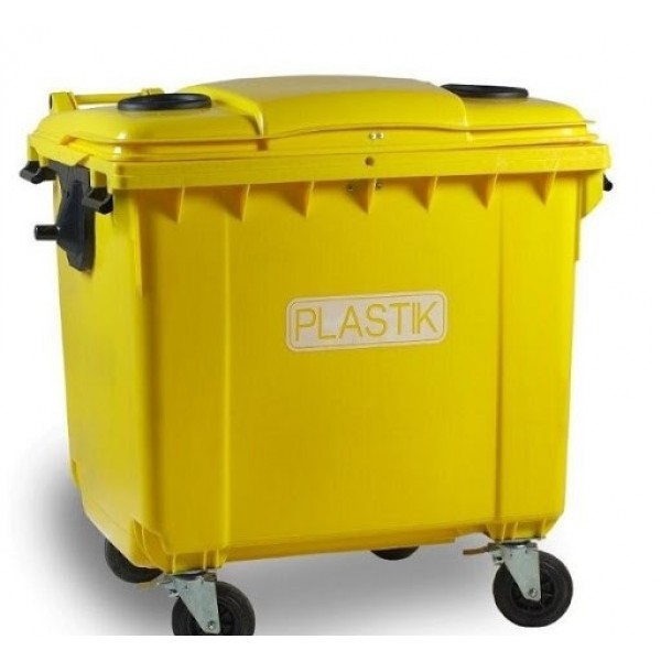 Żółty pojemnik na plastik