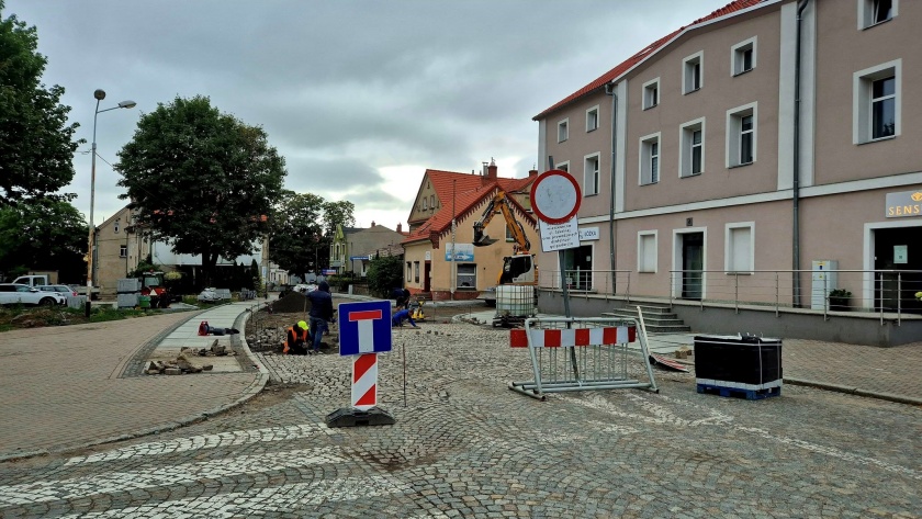 Remontowana ulica 3-go Maja
