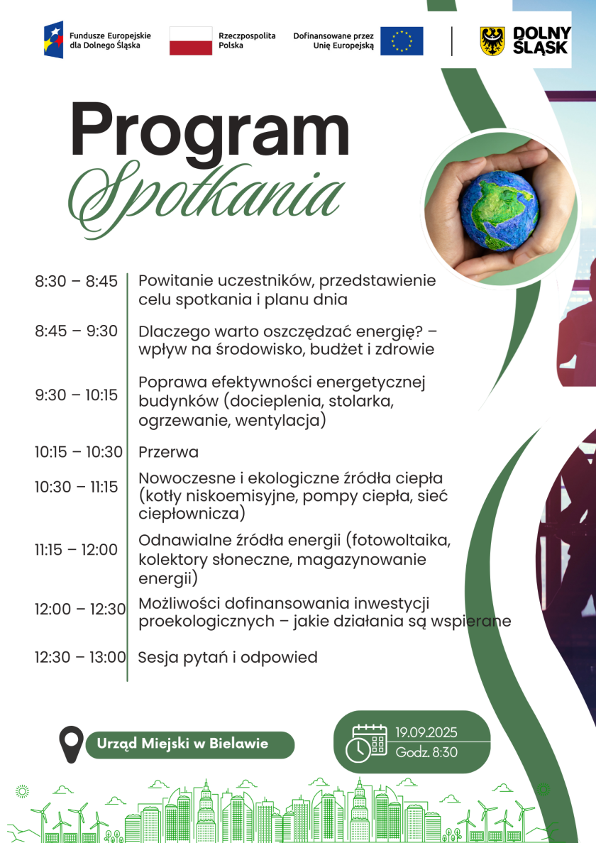 Afisz informacyjny - program spotkania