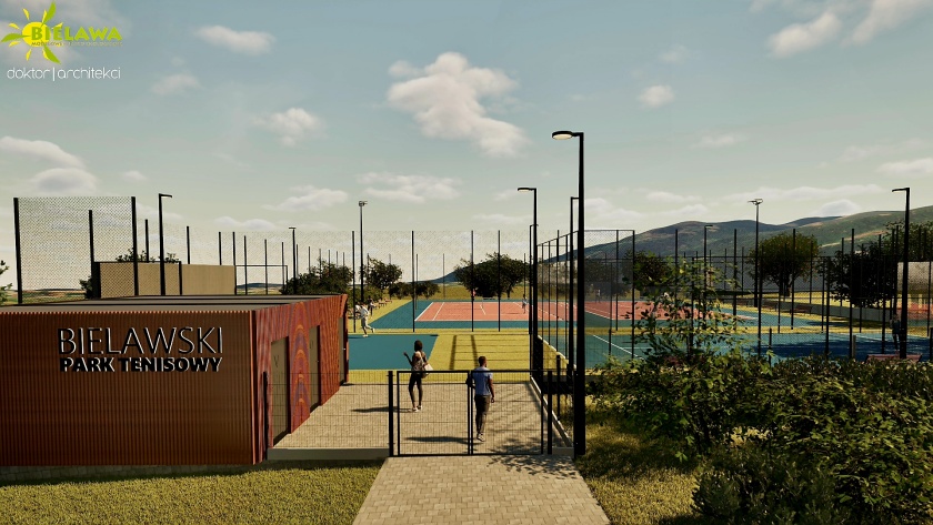 Wizualizacja Bielawskiego Parku Tenisowego