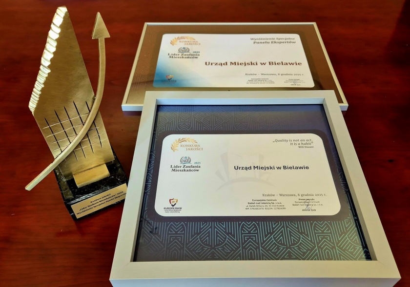 Wyróżnienie Specjalne Panelu Ekspertów dla Urzędu Miejskiego w Bielawie