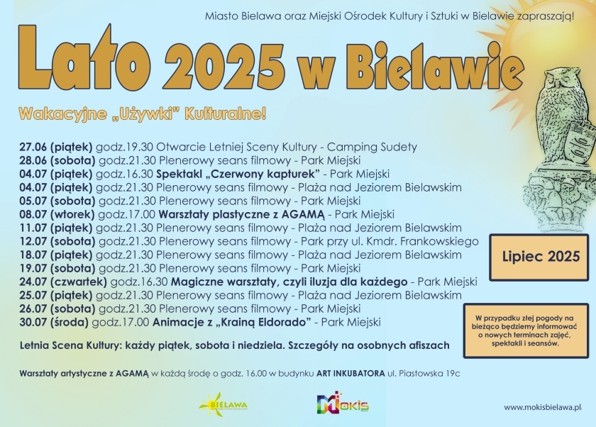 Afisz z informacjami