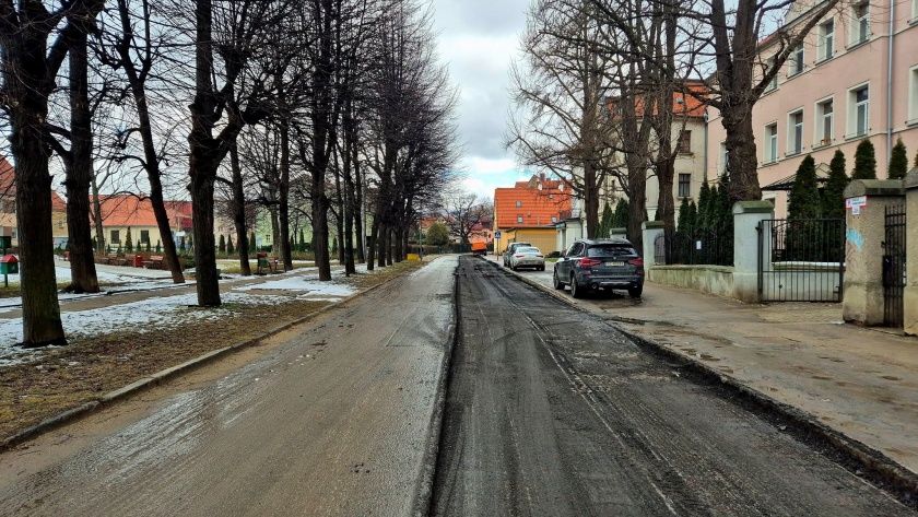 Fragment ulicy Wolności w przebudowie