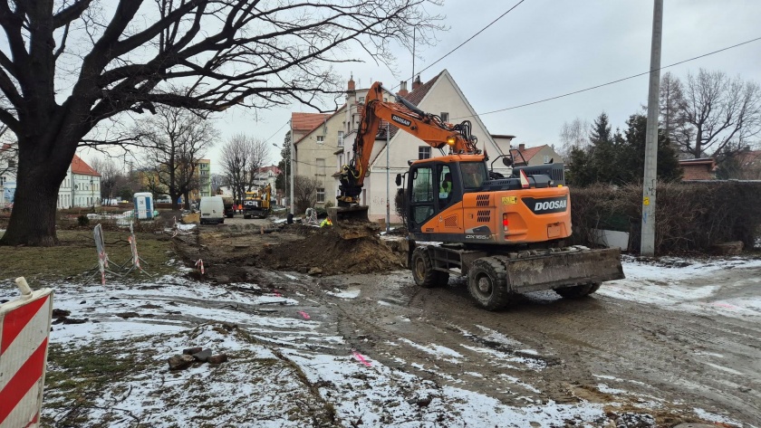 Odcinek ul. 3-go Maja w przebudowie