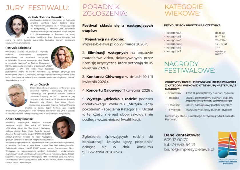 Ulotka z informacjami