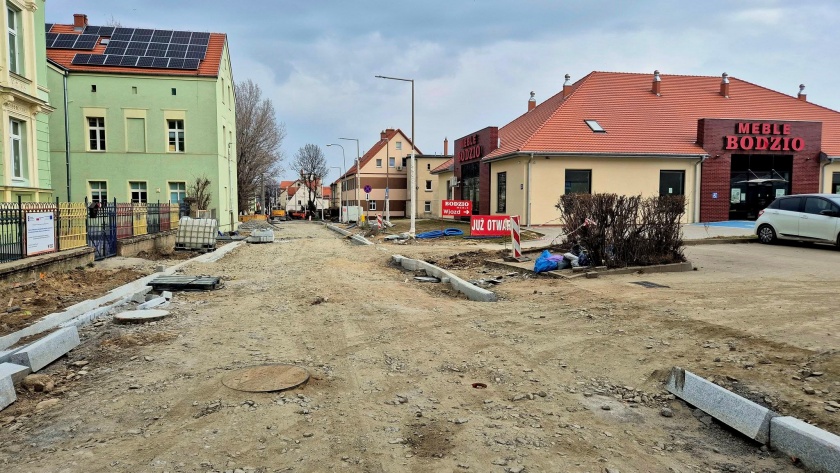 ulica 3-go Maja w przebudowie