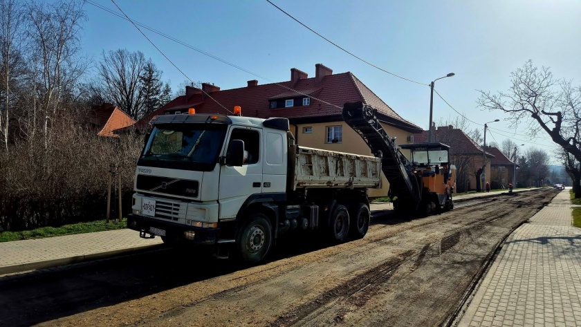 Ulica Parkowa w przebudowie