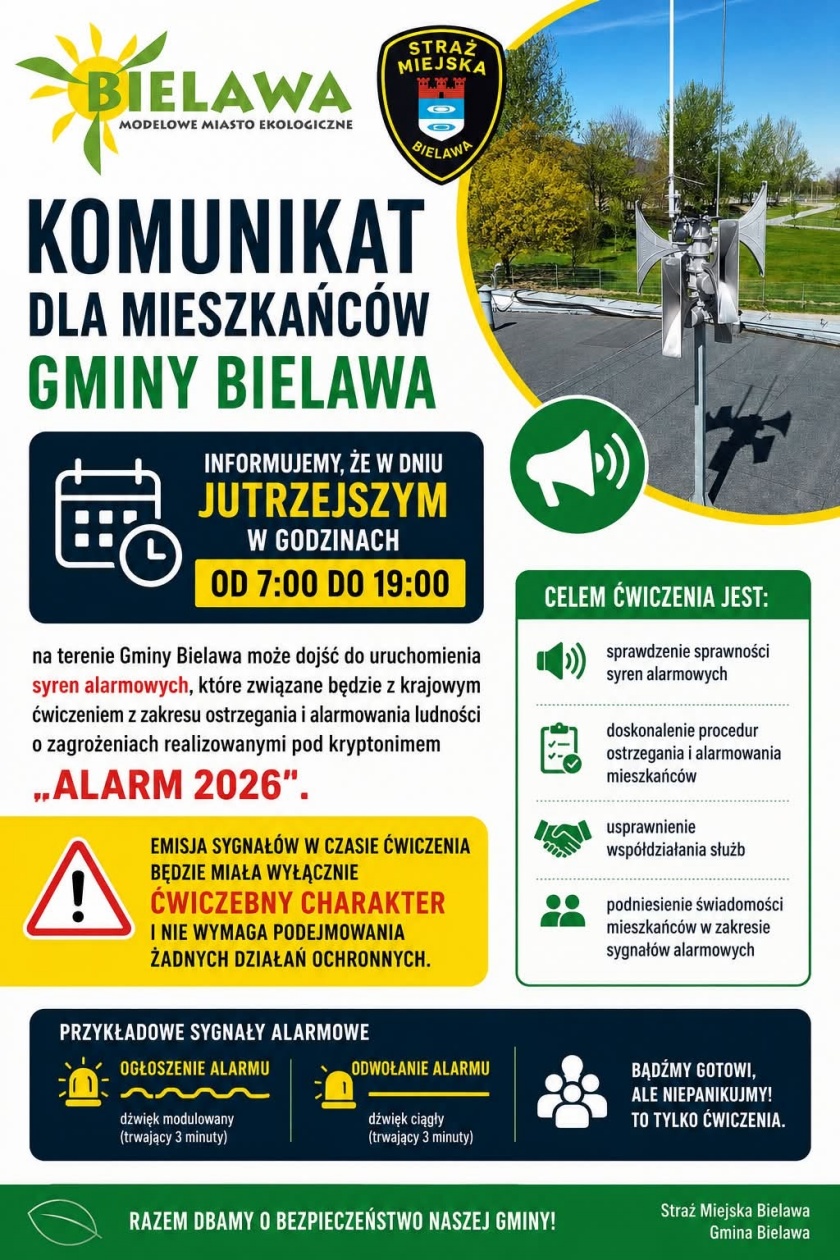 Afisz z informacjami