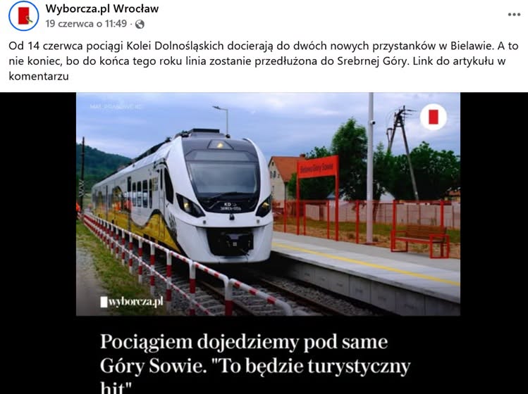 Informacja o Campingu Sudety w Gazecie Wyborczej